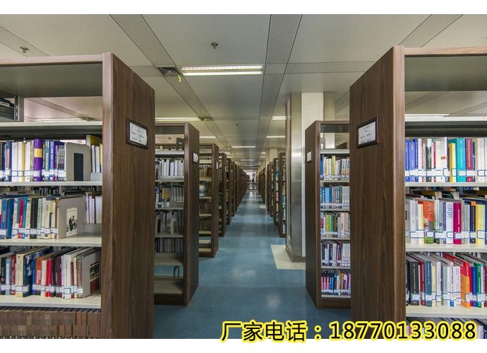 图书馆图书室双面图书架